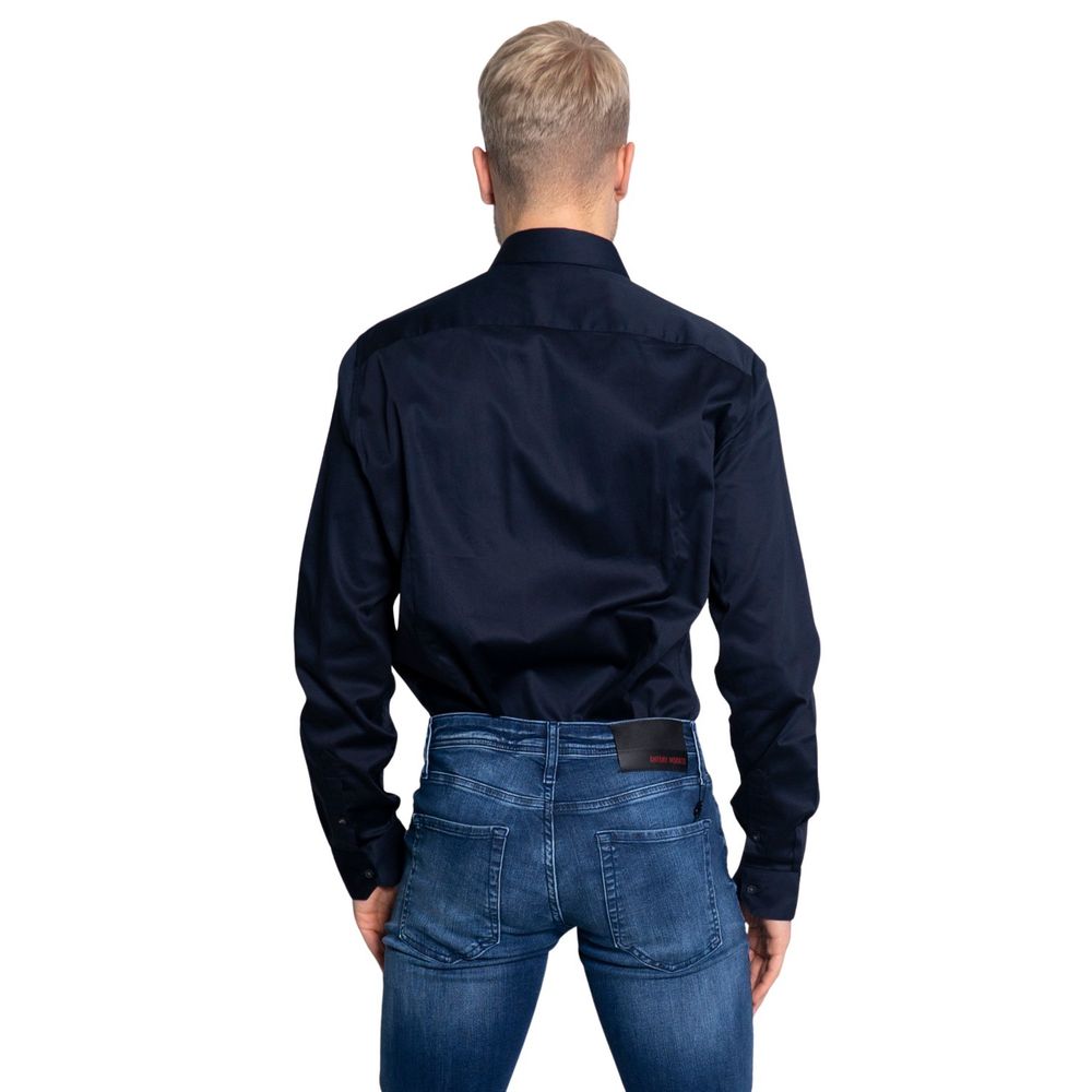 Armani Exchange – Blaues Baumwollhemd
