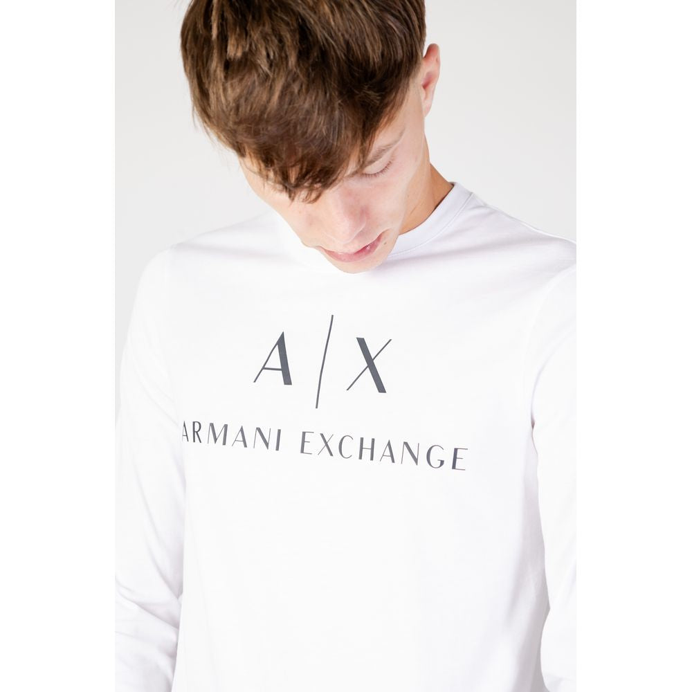 Cămașă albă din bumbac Armani Exchange