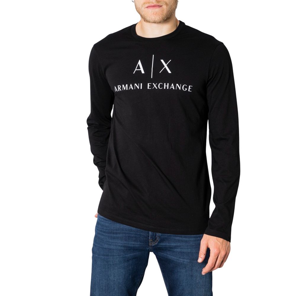 Cămașă neagră din bumbac Armani Exchange