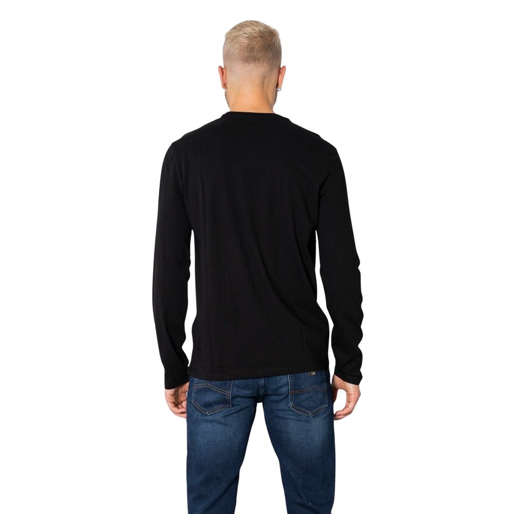 Cămașă neagră din bumbac Armani Exchange