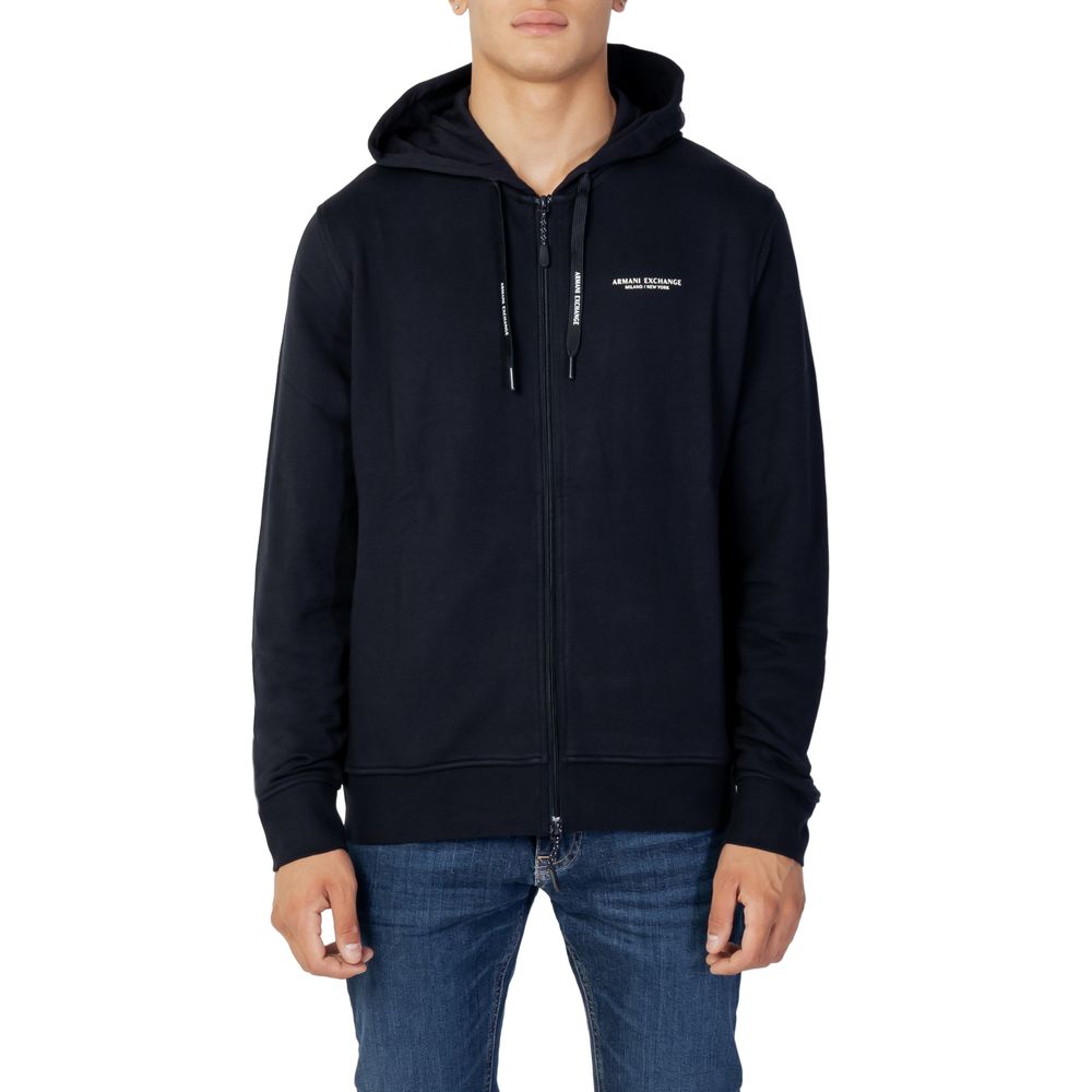 Armani Exchange – Blauer Baumwollpullover