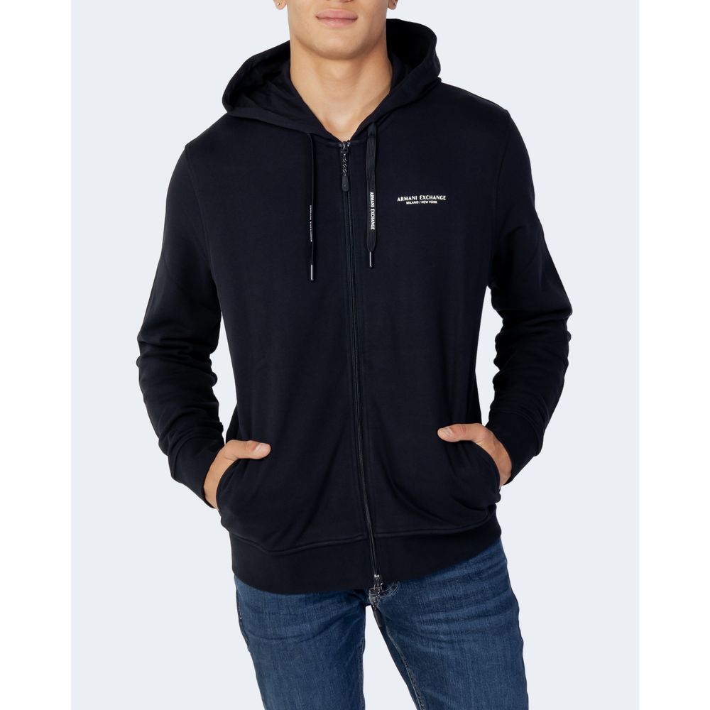 Armani Exchange – Blauer Baumwollpullover
