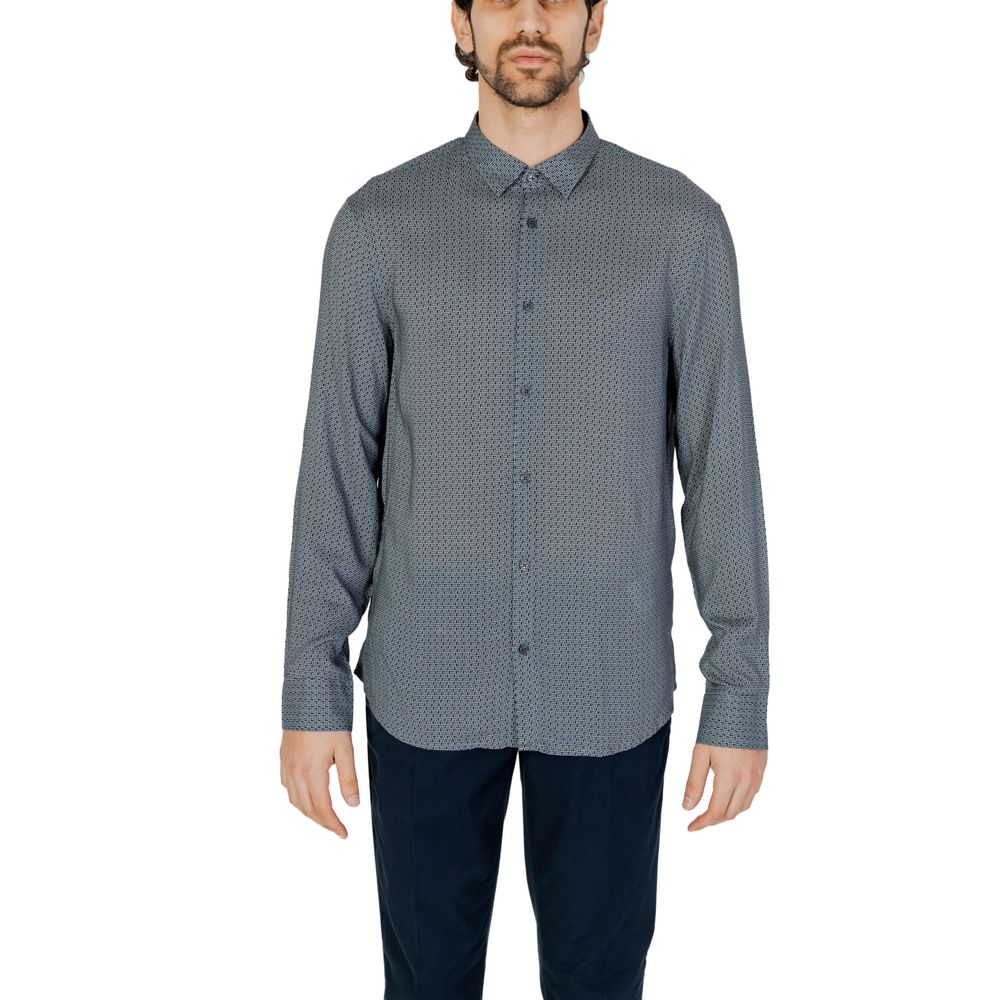 Armani Exchange – Graues Viskosehemd