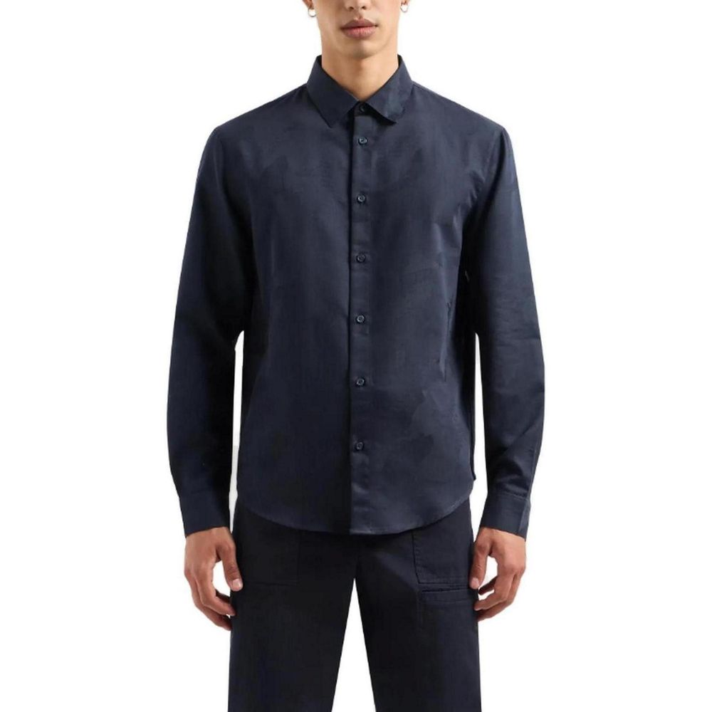 Blaues Baumwollhemd von Armani Exchange