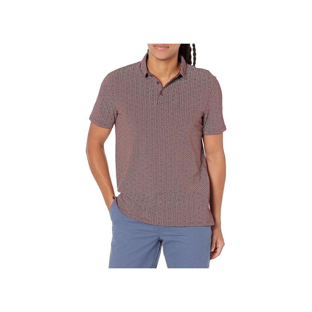 Tricou polo Armani Exchange din bumbac Bordeaux