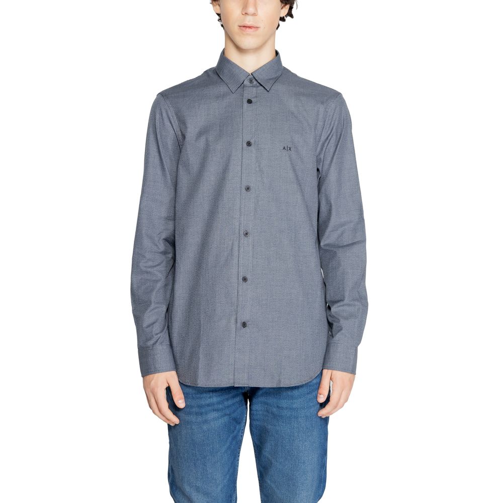Blaues Baumwollhemd von Armani Exchange
