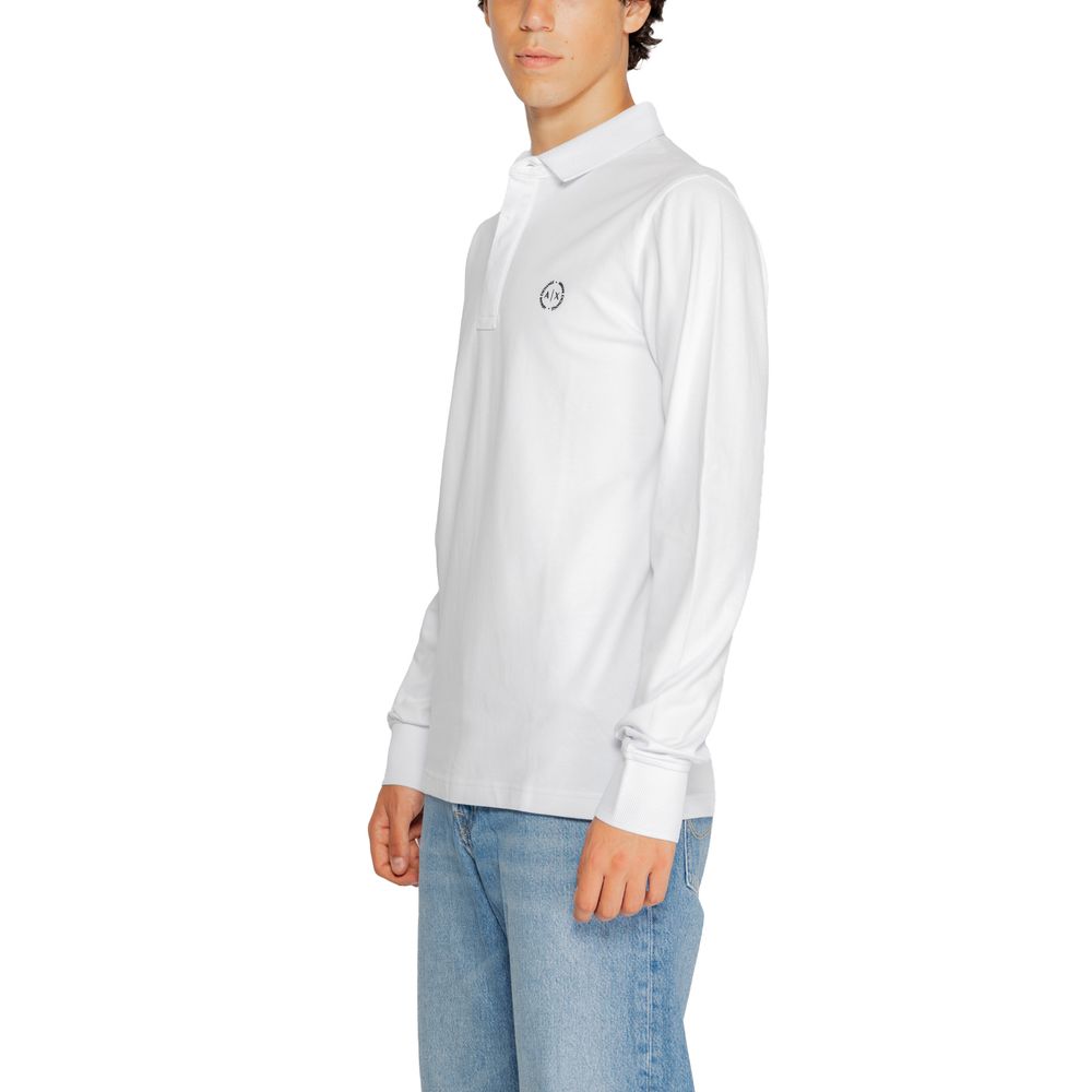 Armani Exchange – Langarmshirt aus weißer Baumwolle
