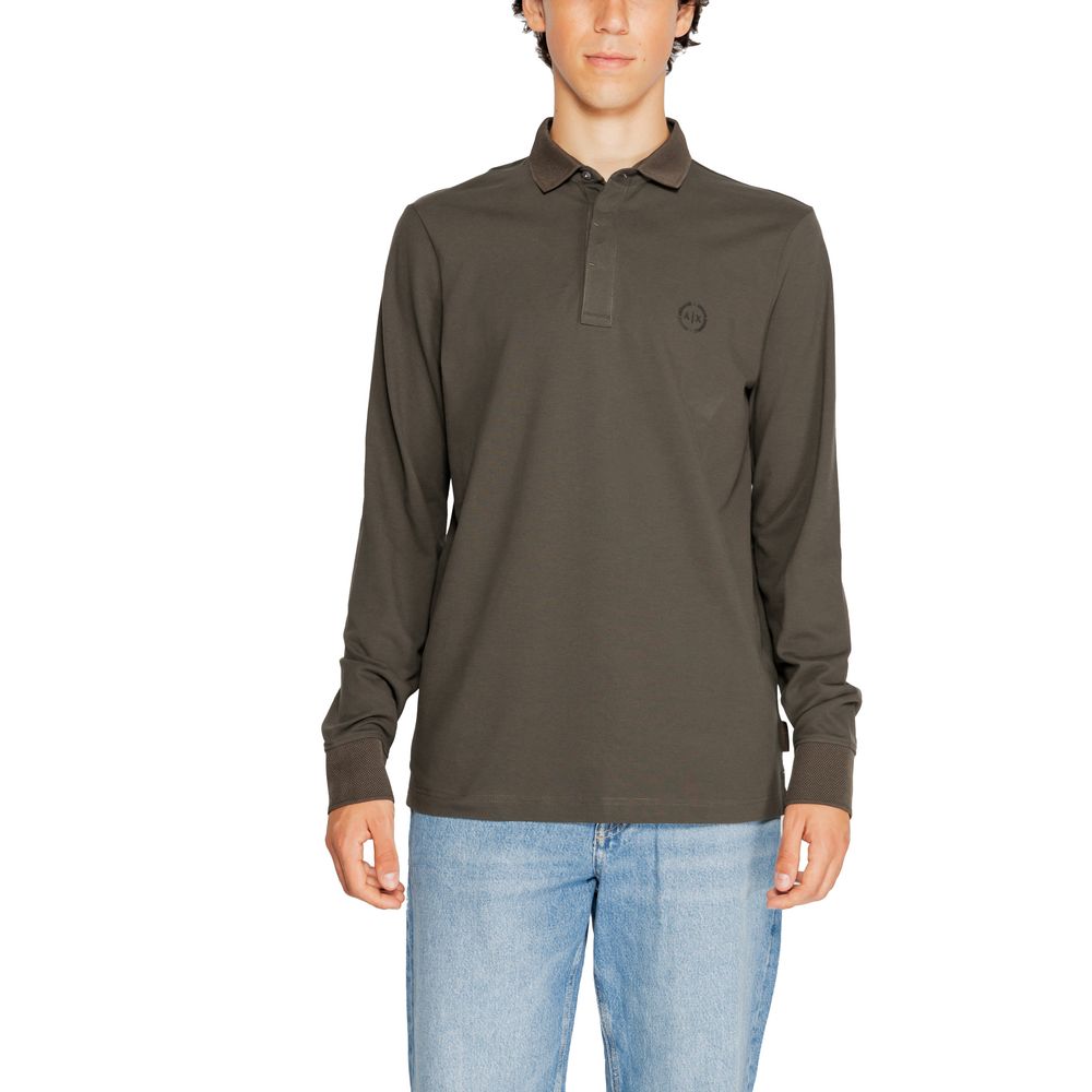 Tricou Armani Exchange verde din bumbac
