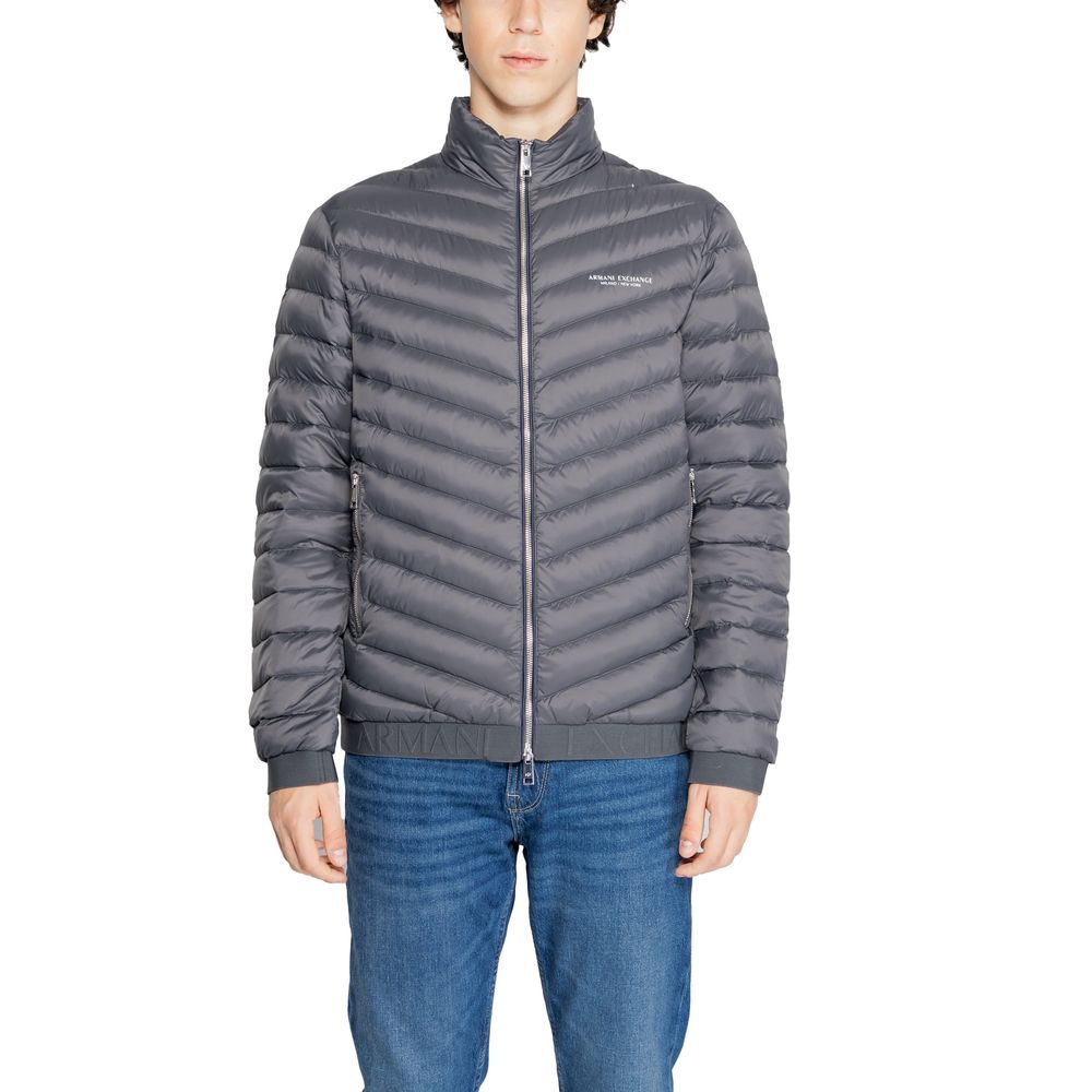 Armani Exchange Graue Polyesterjacken und -mäntel