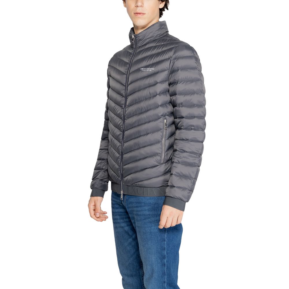 Armani Exchange Graue Polyesterjacken und -mäntel