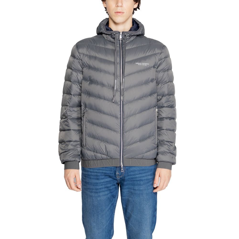 Armani Exchange – Graue Polyesterjacke