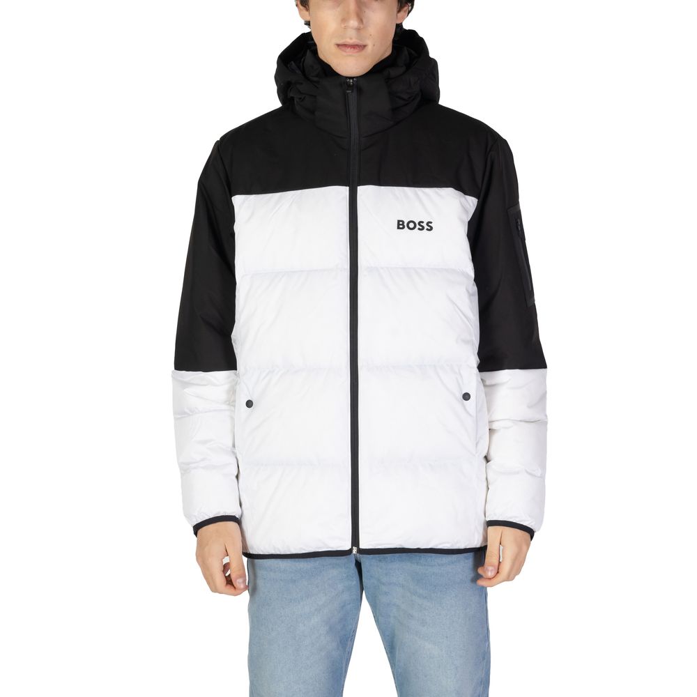 Hugo Boss – Weiße Jacke aus recyceltem Polyester