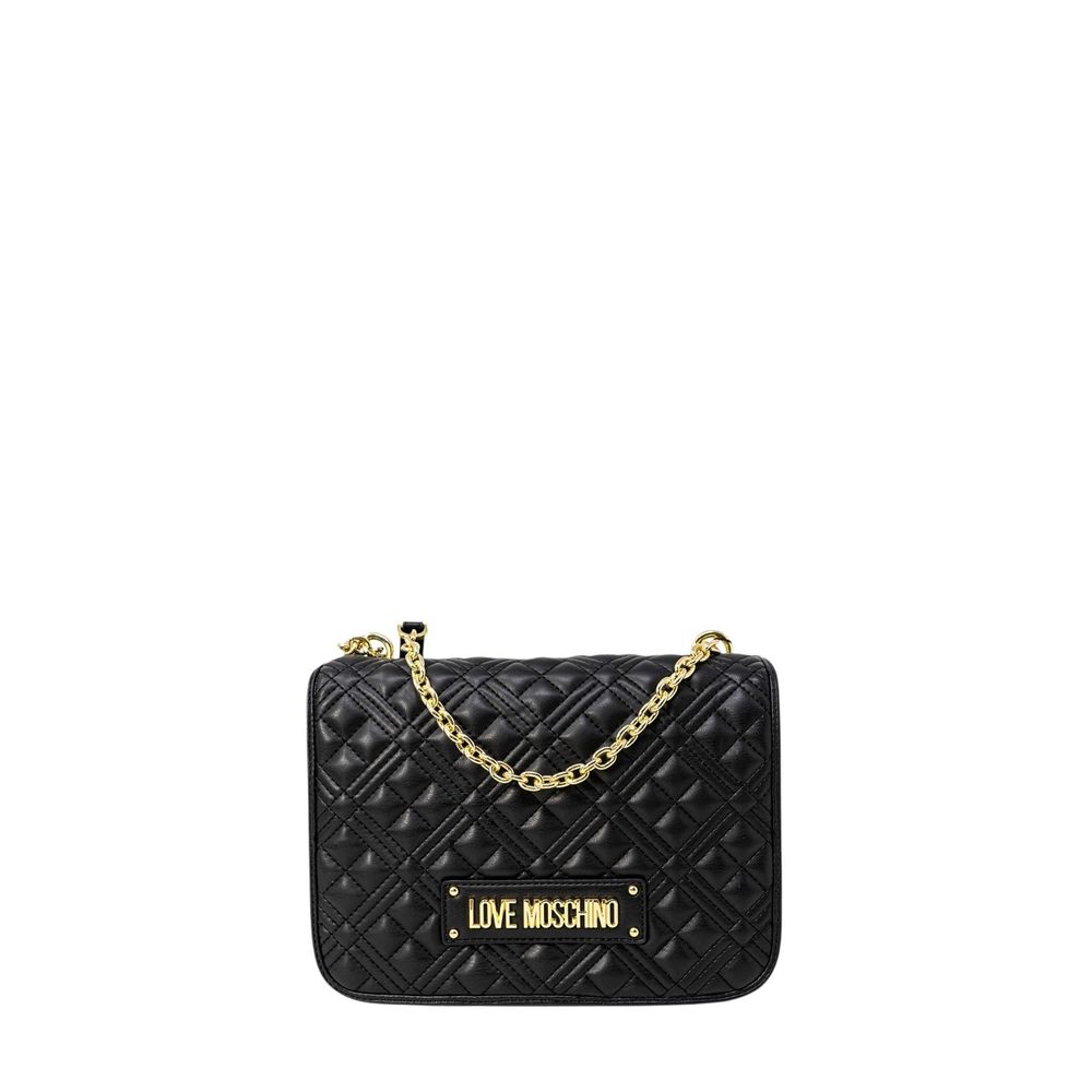 Geantă de mână Love Moschino neagră din polietilenă