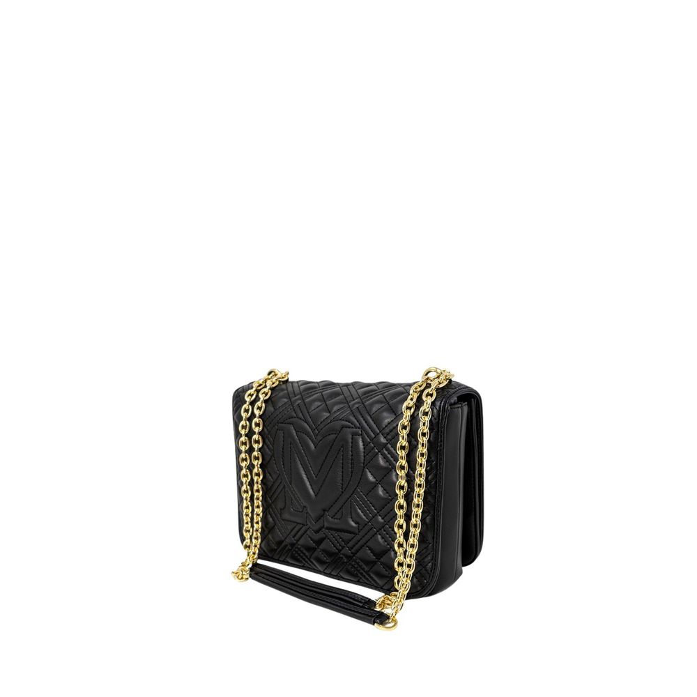 Geantă de mână Love Moschino neagră din polietilenă