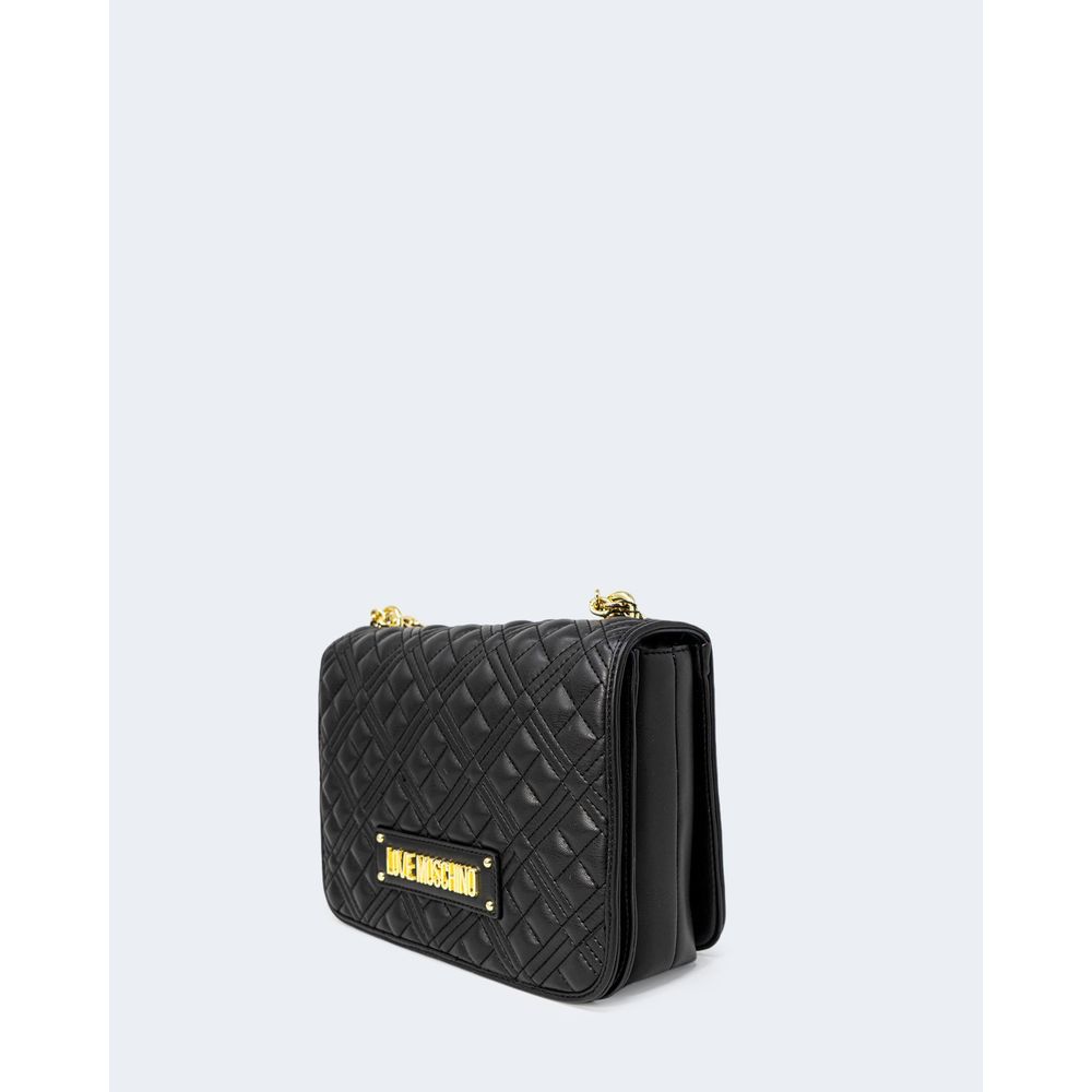 Geantă de mână Love Moschino neagră din polietilenă