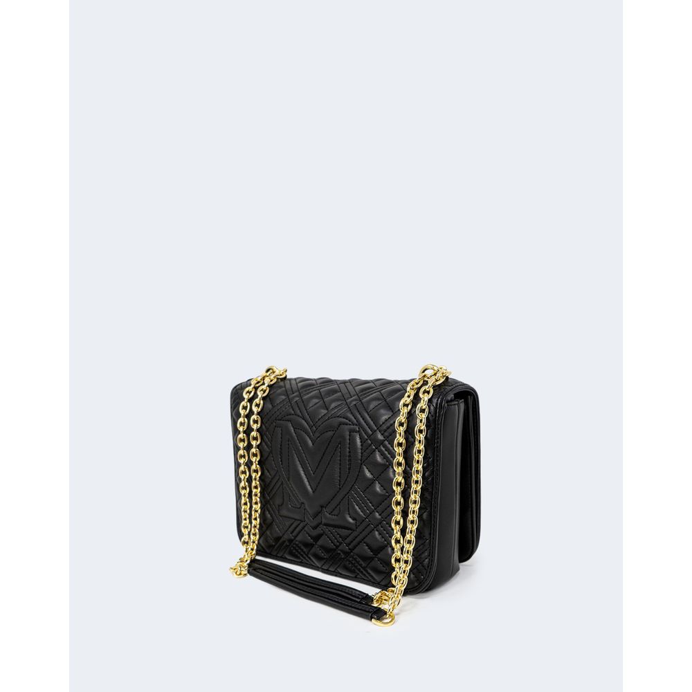 Geantă de mână Love Moschino neagră din polietilenă