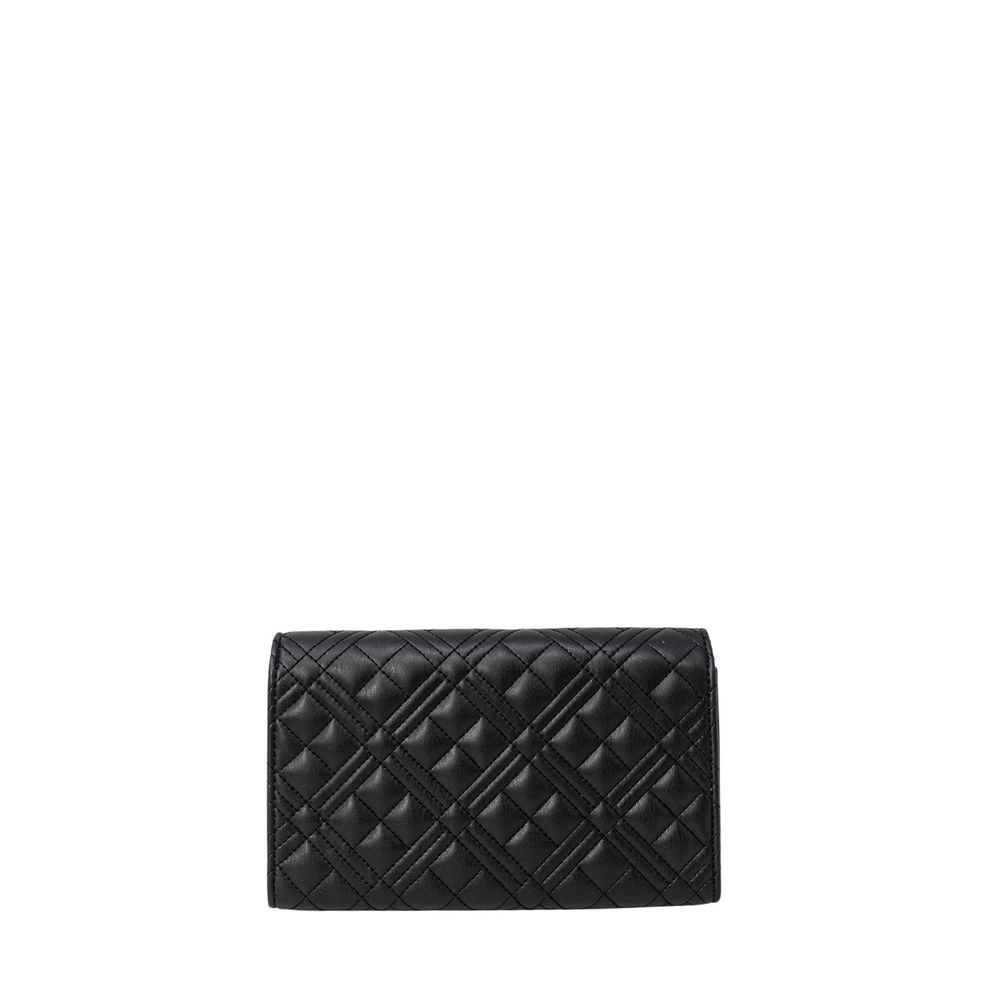 Geantă de mână Love Moschino neagră din polietilenă