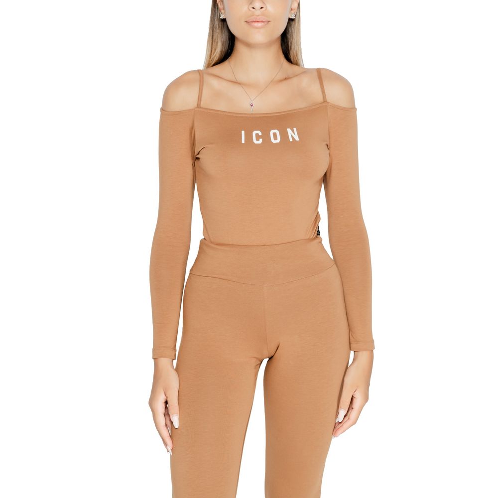Bluze și tricou Icon Brown din bumbac
