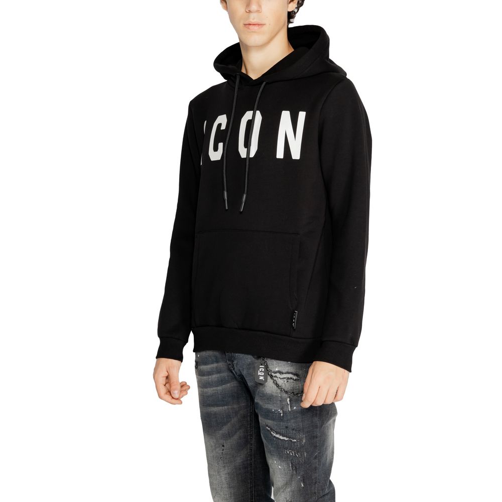 Icon Schwarz-Weiß-Baumwollpullover