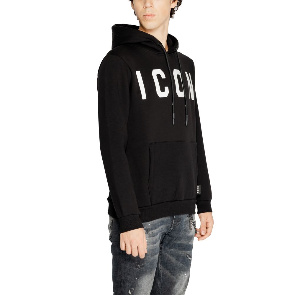 Icon Schwarz-Weiß-Baumwollpullover