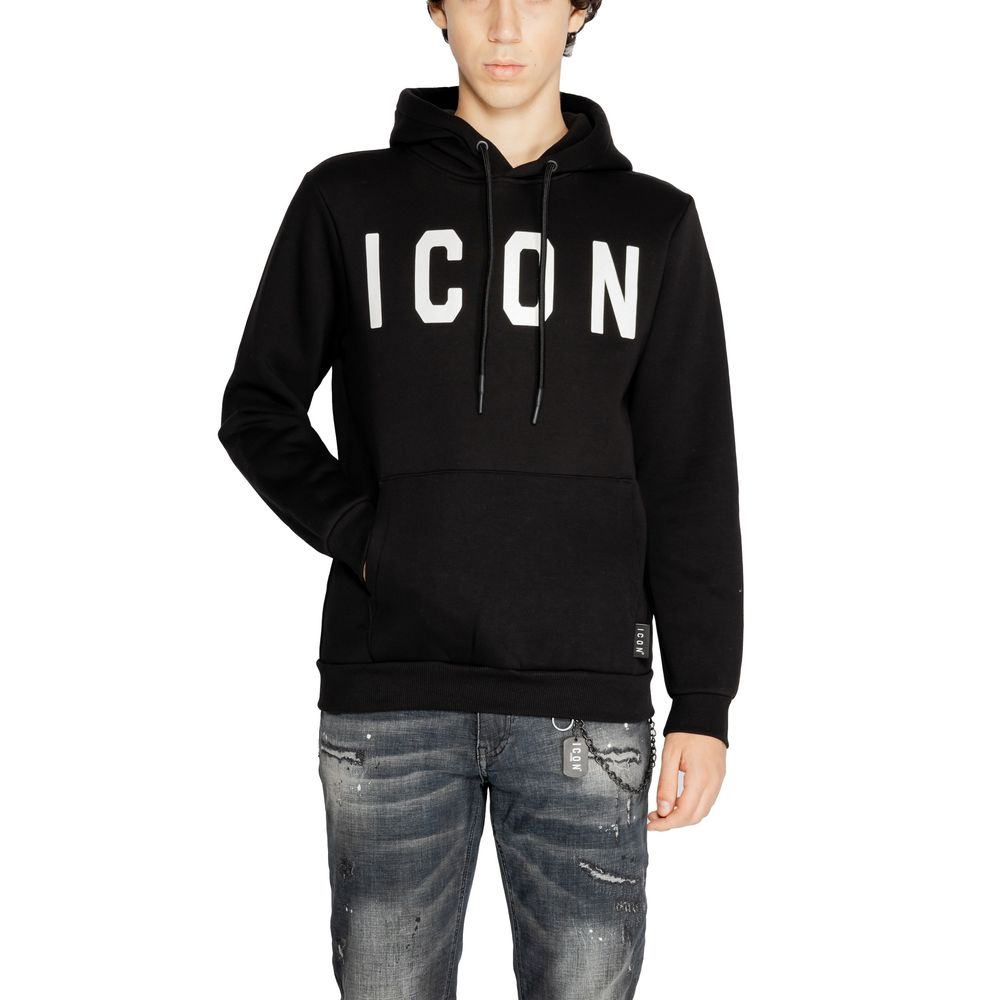 Icon Schwarz-Weiß-Baumwollpullover