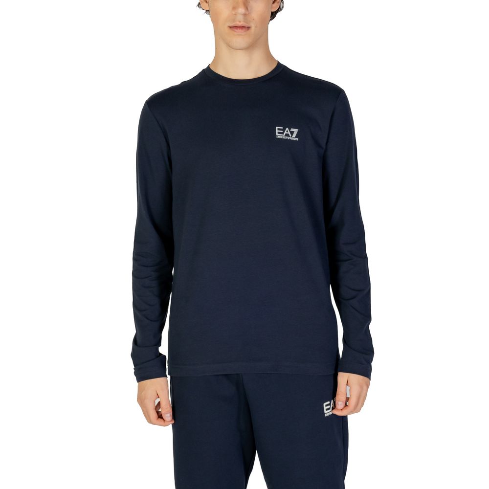 Cămașă EA7 Emporio Armani albastră din bumbac