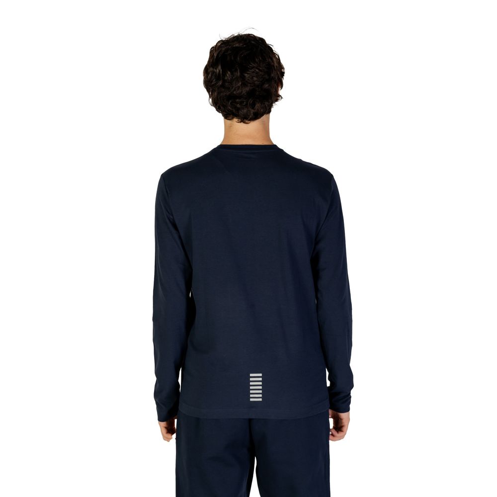 Cămașă EA7 Emporio Armani albastră din bumbac