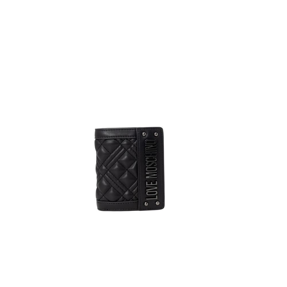 Portofel negru din polietilenă Love Moschino