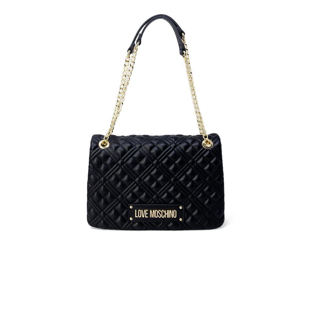 Geantă de mână Love Moschino aurie din polietilenă