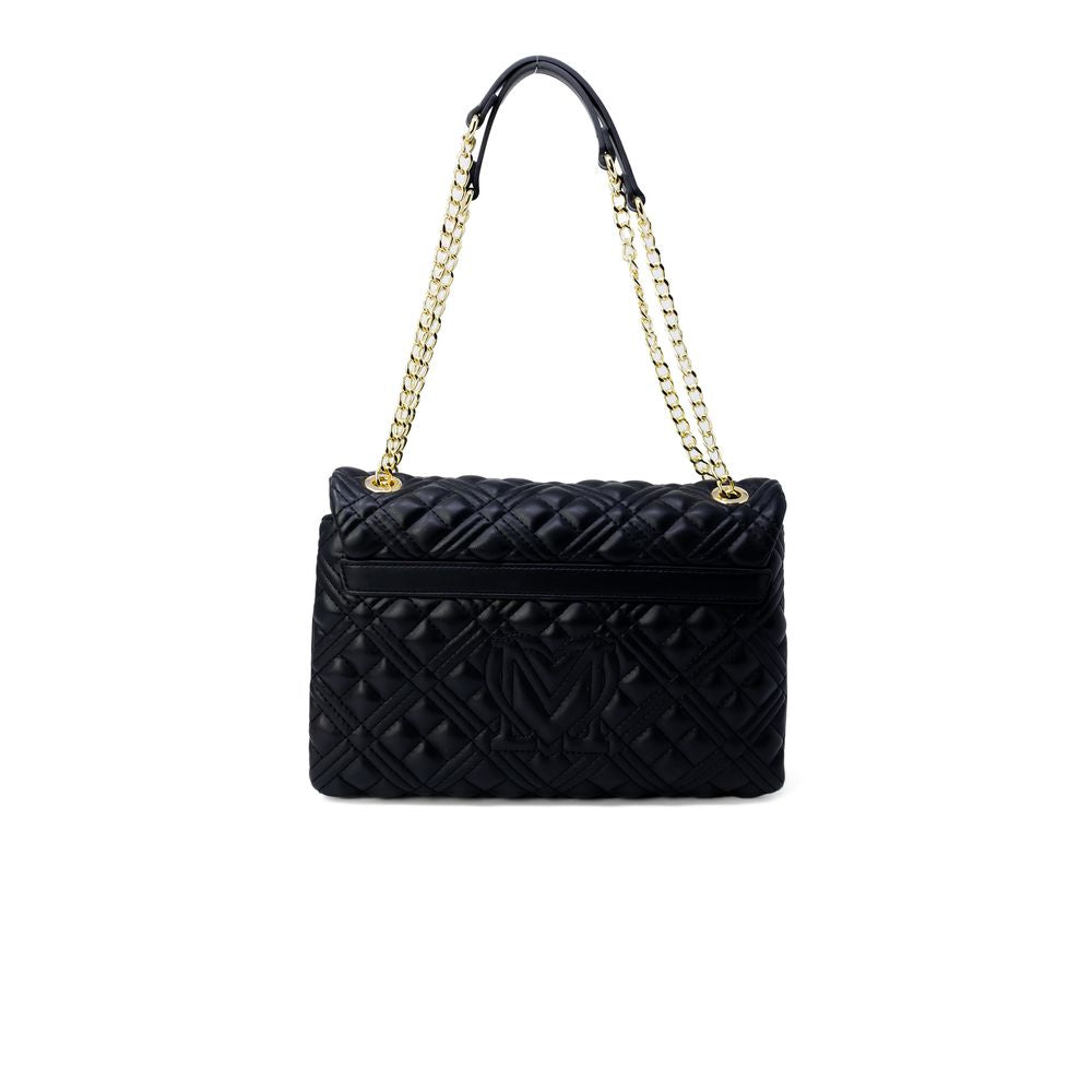 Geantă de mână Love Moschino aurie din polietilenă