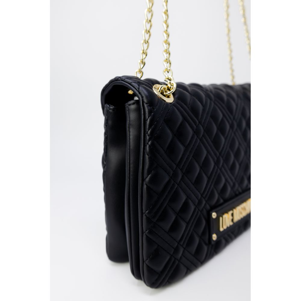 Geantă de mână Love Moschino aurie din polietilenă