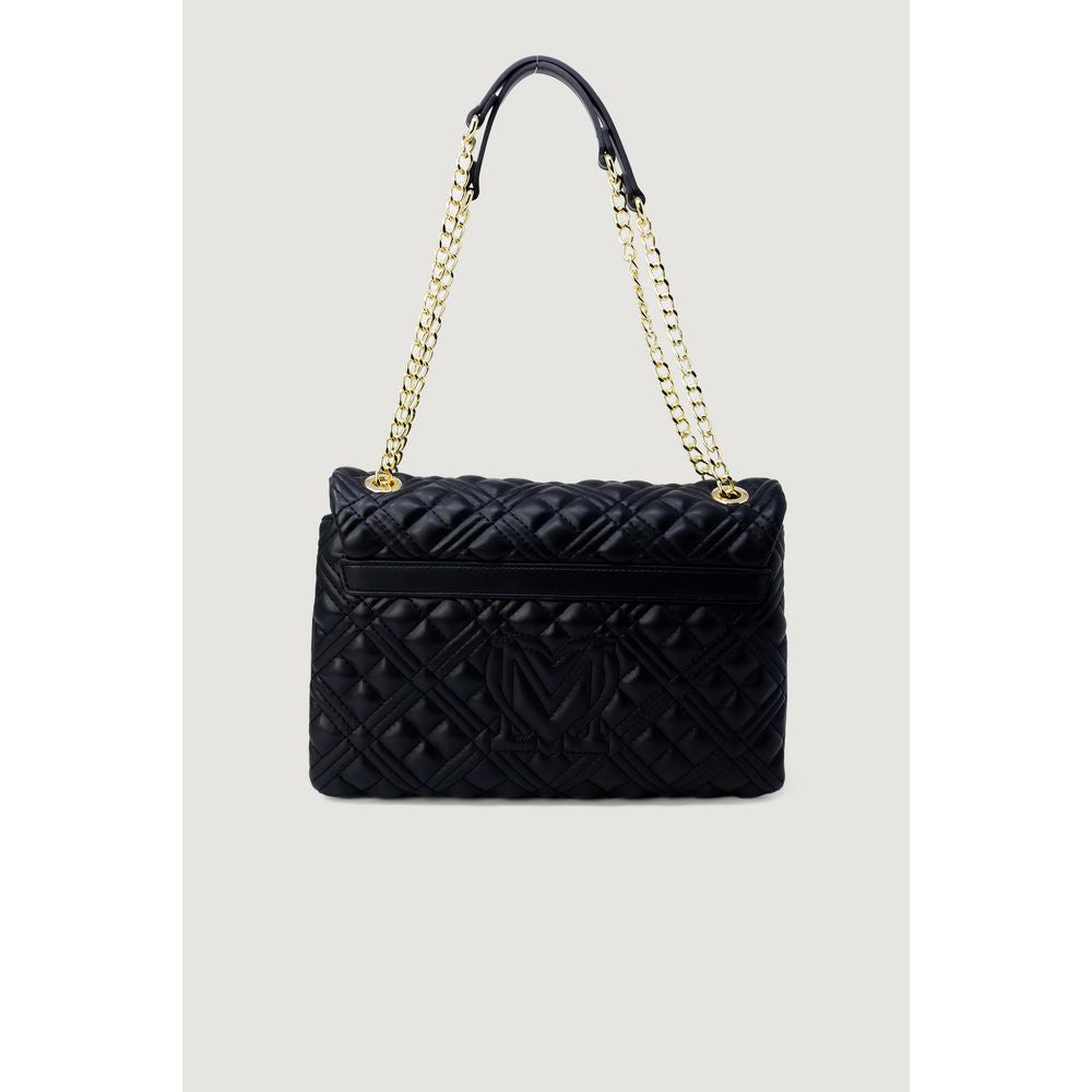 Geantă de mână Love Moschino aurie din polietilenă