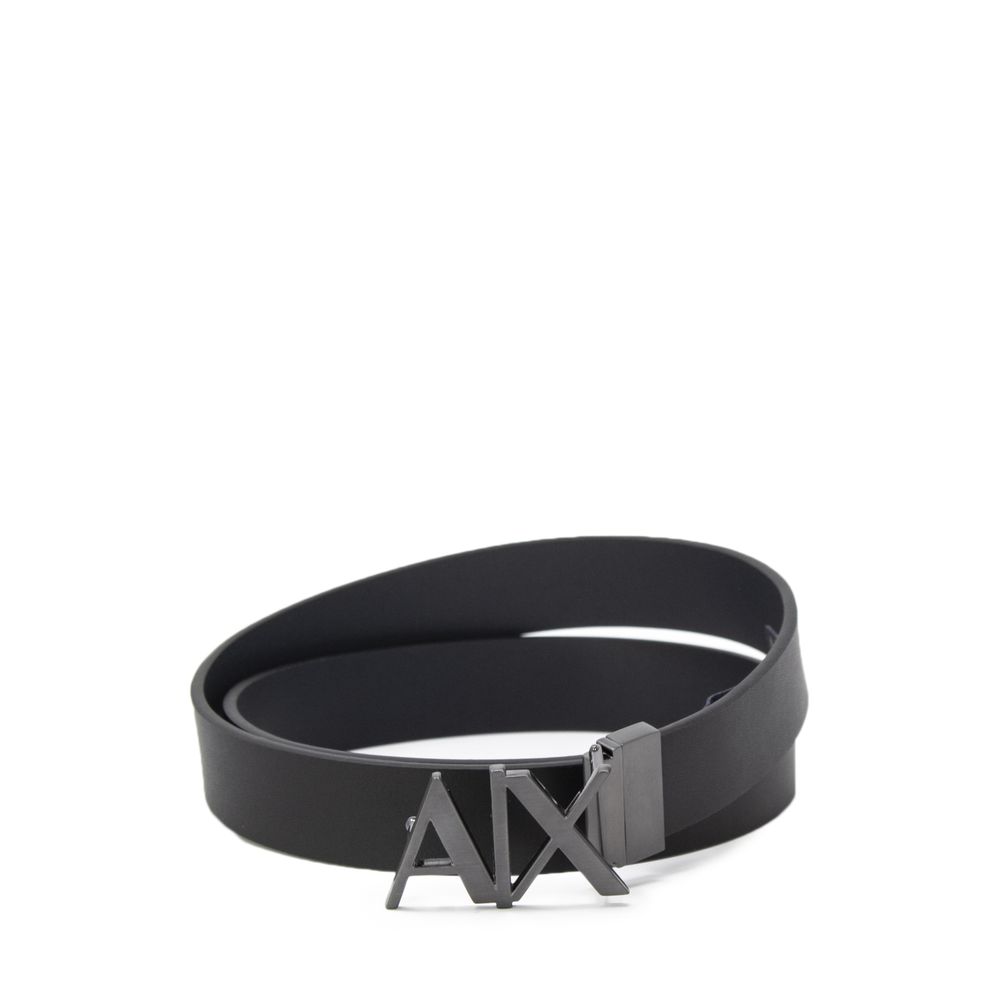 Armani Exchange – Schwarzer Ledergürtel