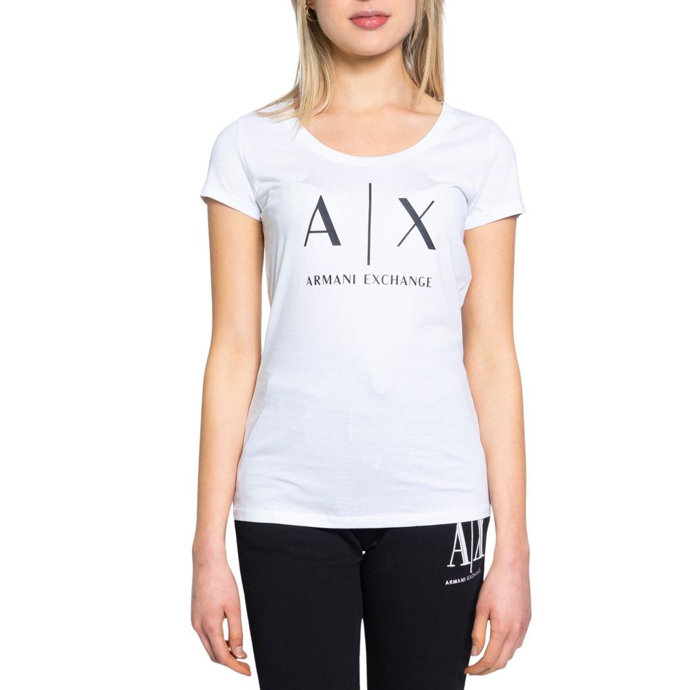 Tricou Armani Exchange din bumbac alb