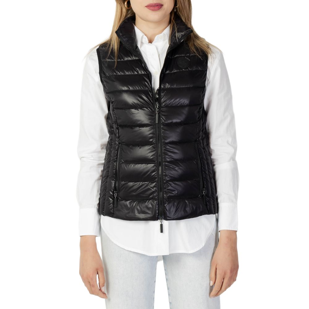 Armani Exchange – Schwarze ärmellose Jacke aus Polyester