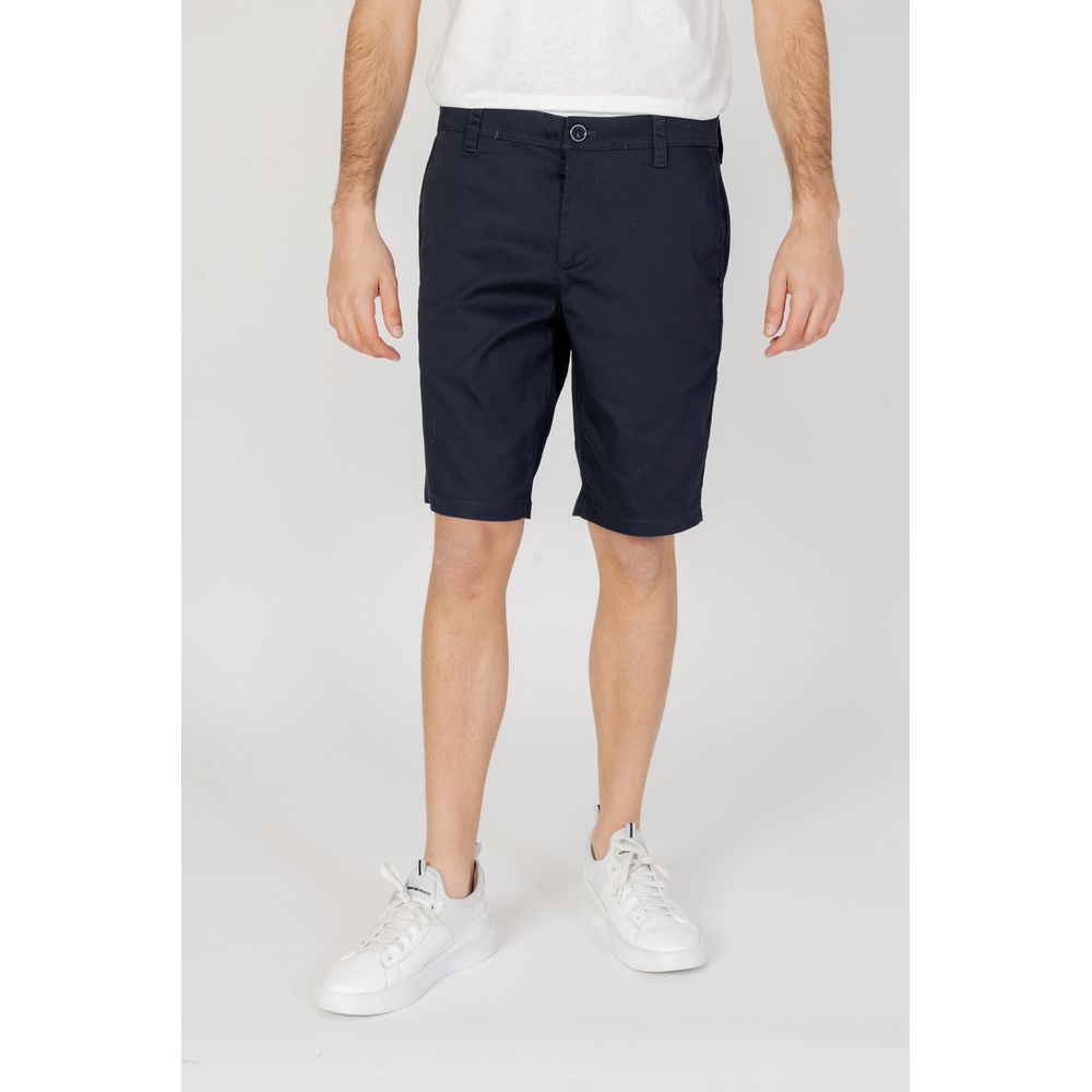 Armani Exchange Bermuda albastră din bumbac