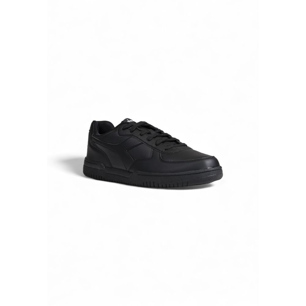 Diadora-Sneaker aus schwarzem Kunstleder