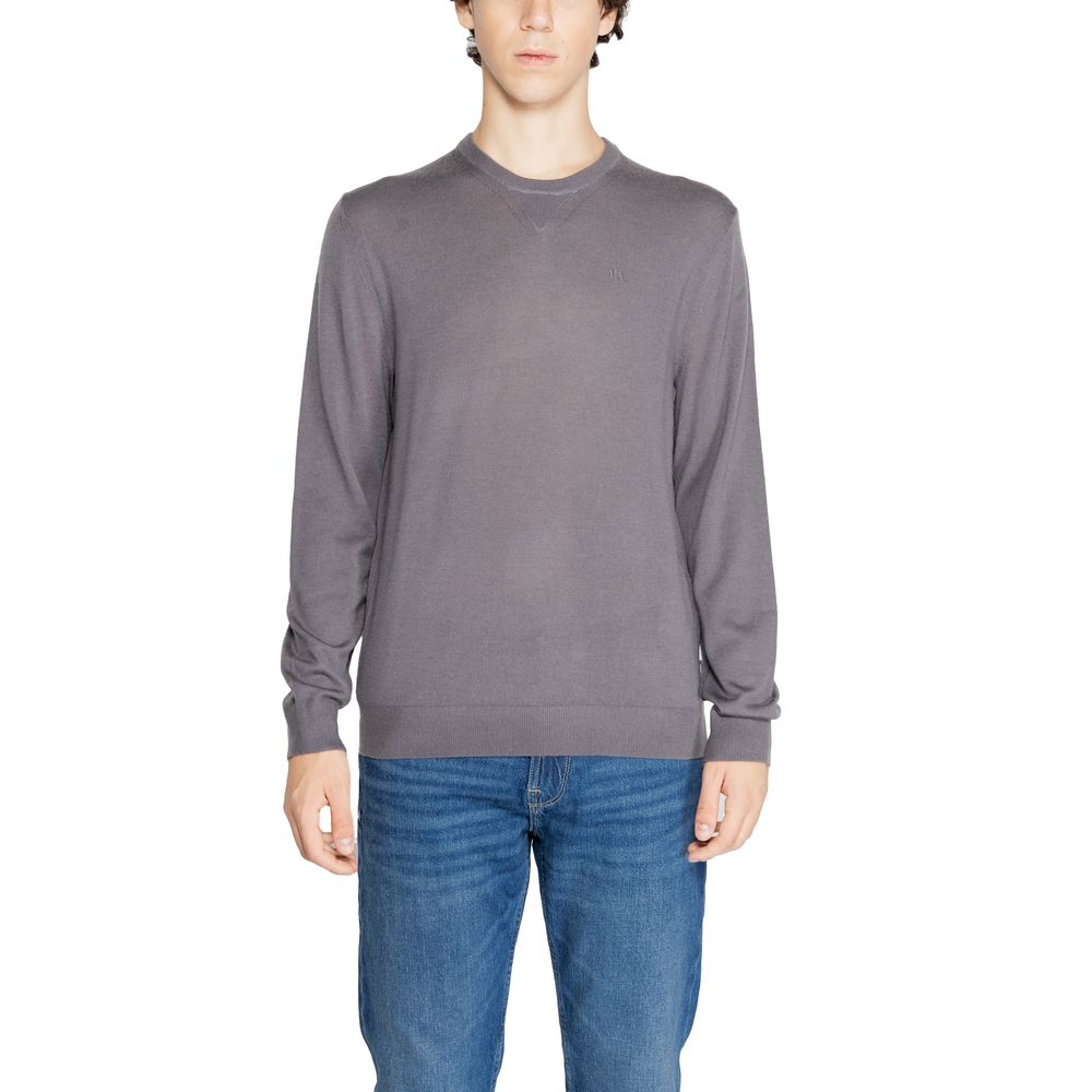 Pulover gri din lână Armani Exchange