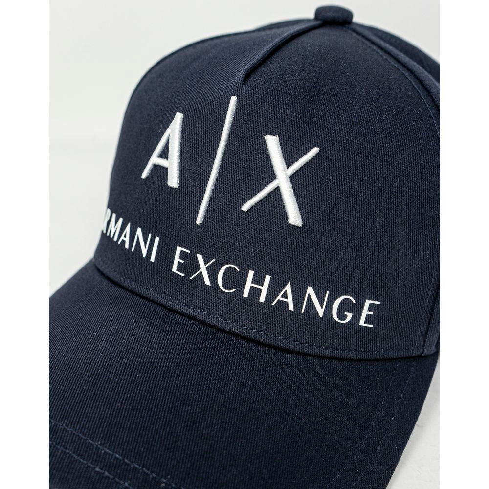 Armani Exchange Blaue Hüte und Mützen aus Baumwolle