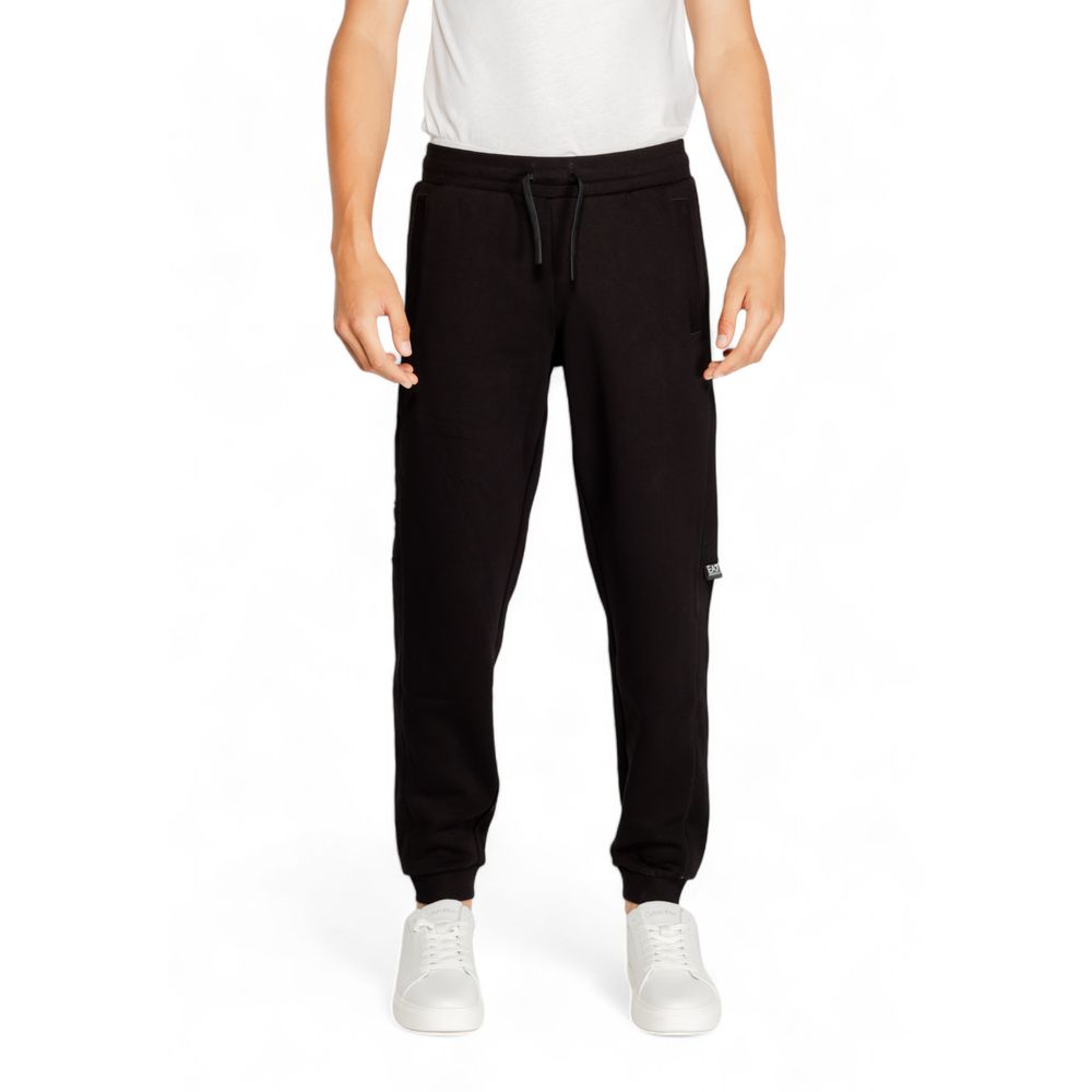 Blugi și pantaloni EA7 Emporio Armani din bumbac negru