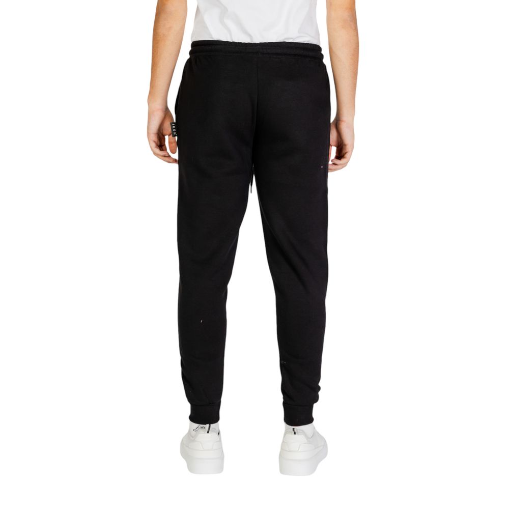 Blugi și pantaloni Icon din bumbac alb-negru