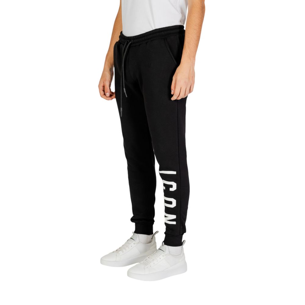 Blugi și pantaloni Icon din bumbac alb-negru