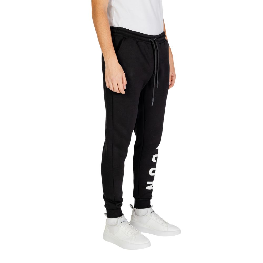 Blugi și pantaloni Icon din bumbac alb-negru
