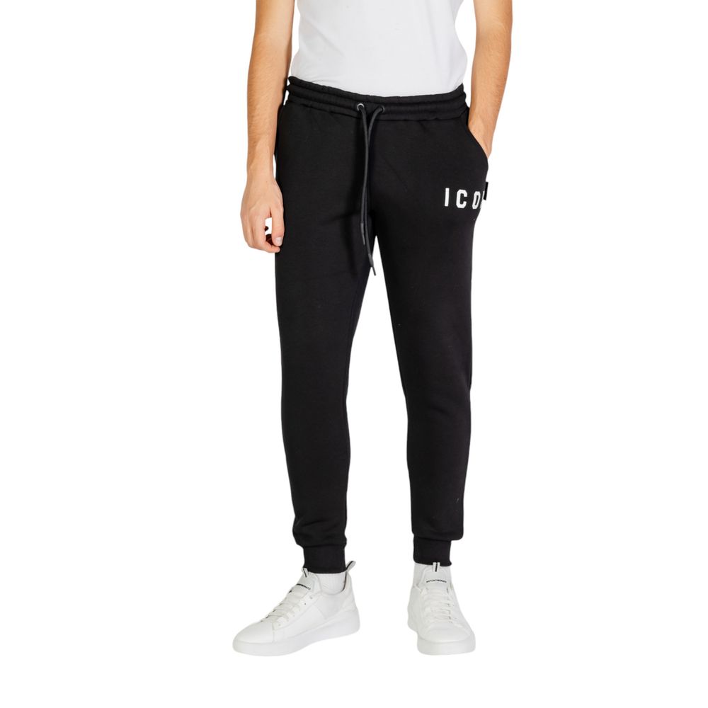 Blugi și pantaloni Icon din bumbac alb-negru