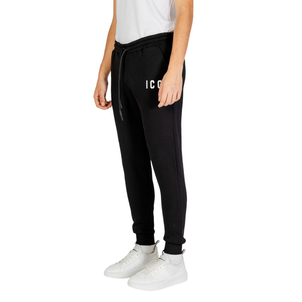 Blugi și pantaloni Icon din bumbac alb-negru