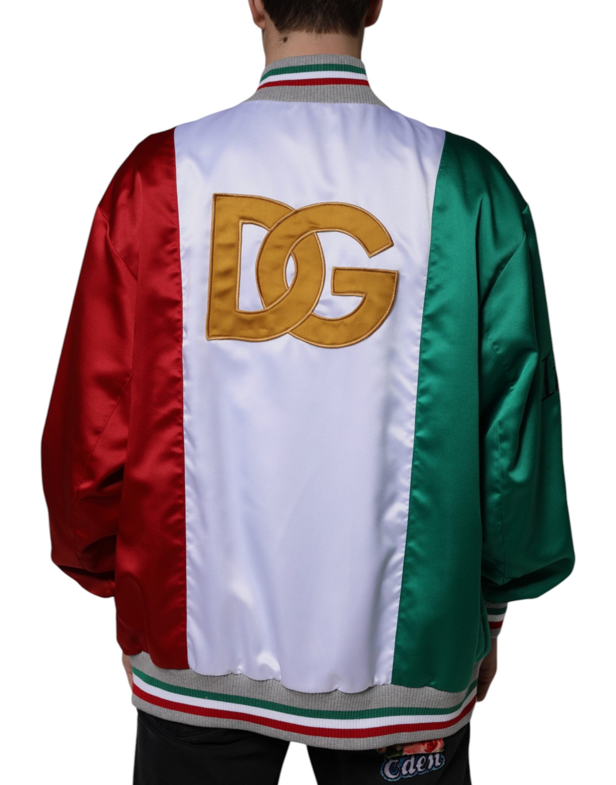 Dolce &amp; Gabbana Jachetă bomber multicoloră Italia cu nasturi