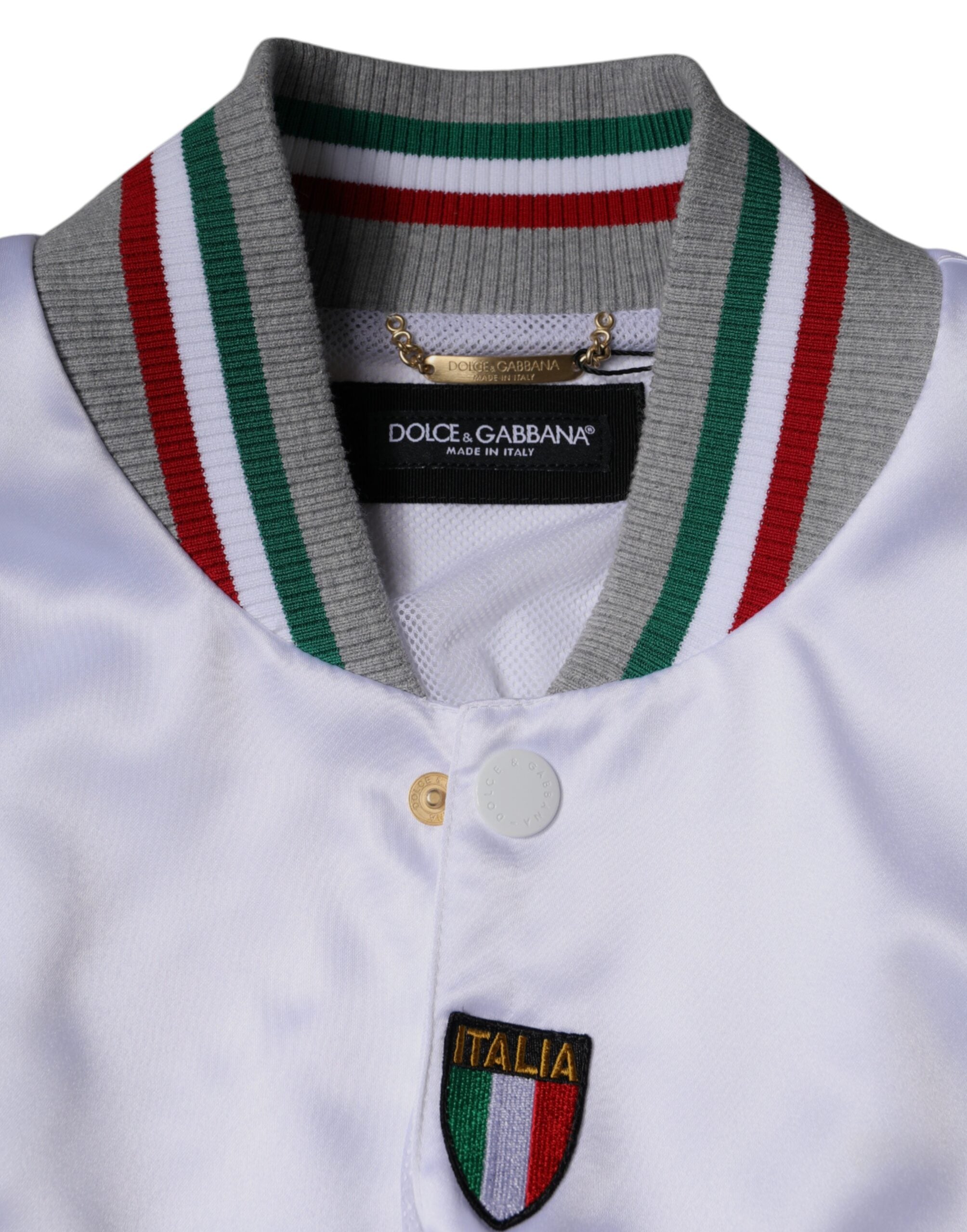 Dolce &amp; Gabbana Jachetă bomber multicoloră Italia cu nasturi