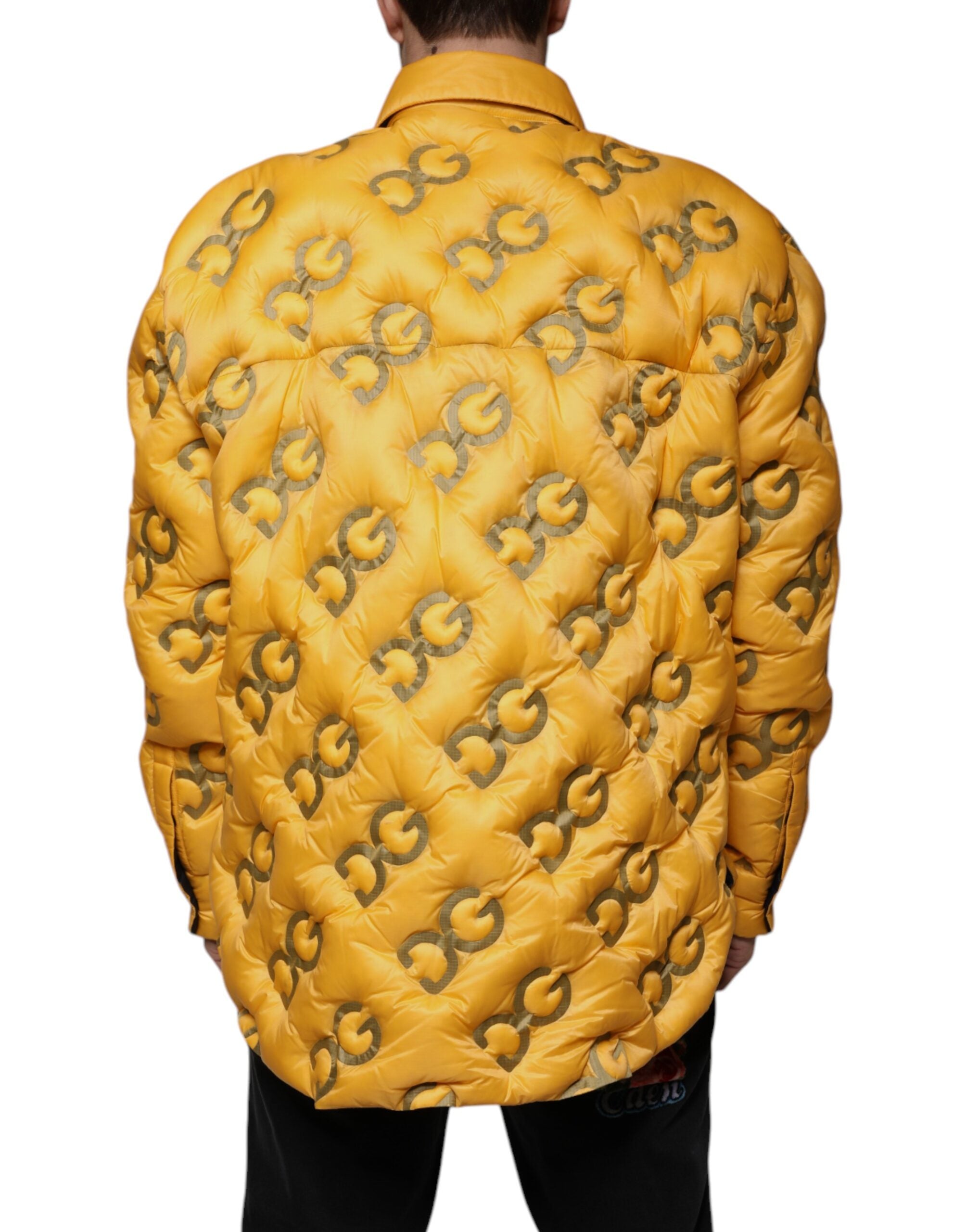 Jachetă Dolce &amp; Gabbana cu logo galben și nasturi