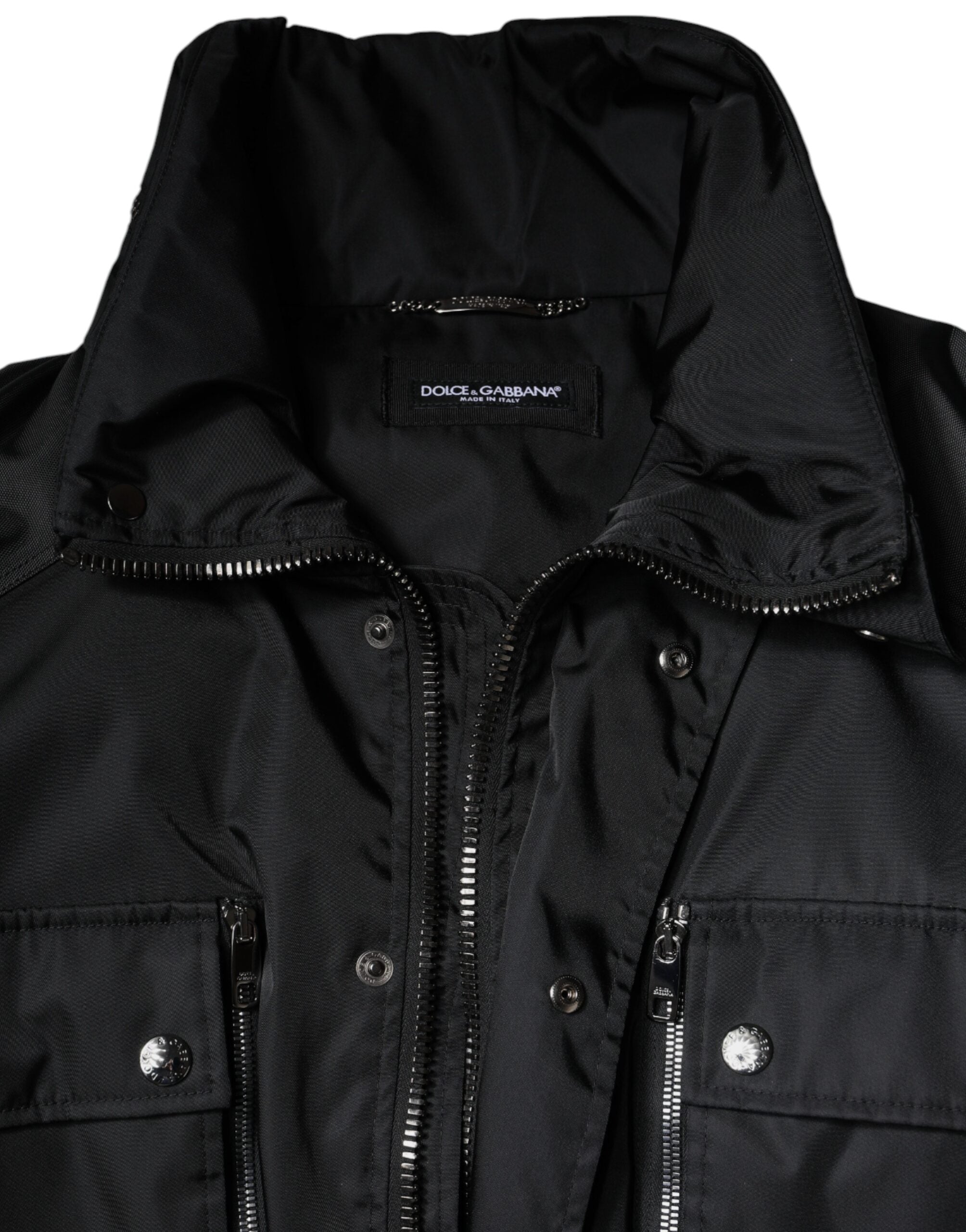 Dolce &amp; Gabbana Jachetă Parka de iarnă din nailon negru pentru bărbați