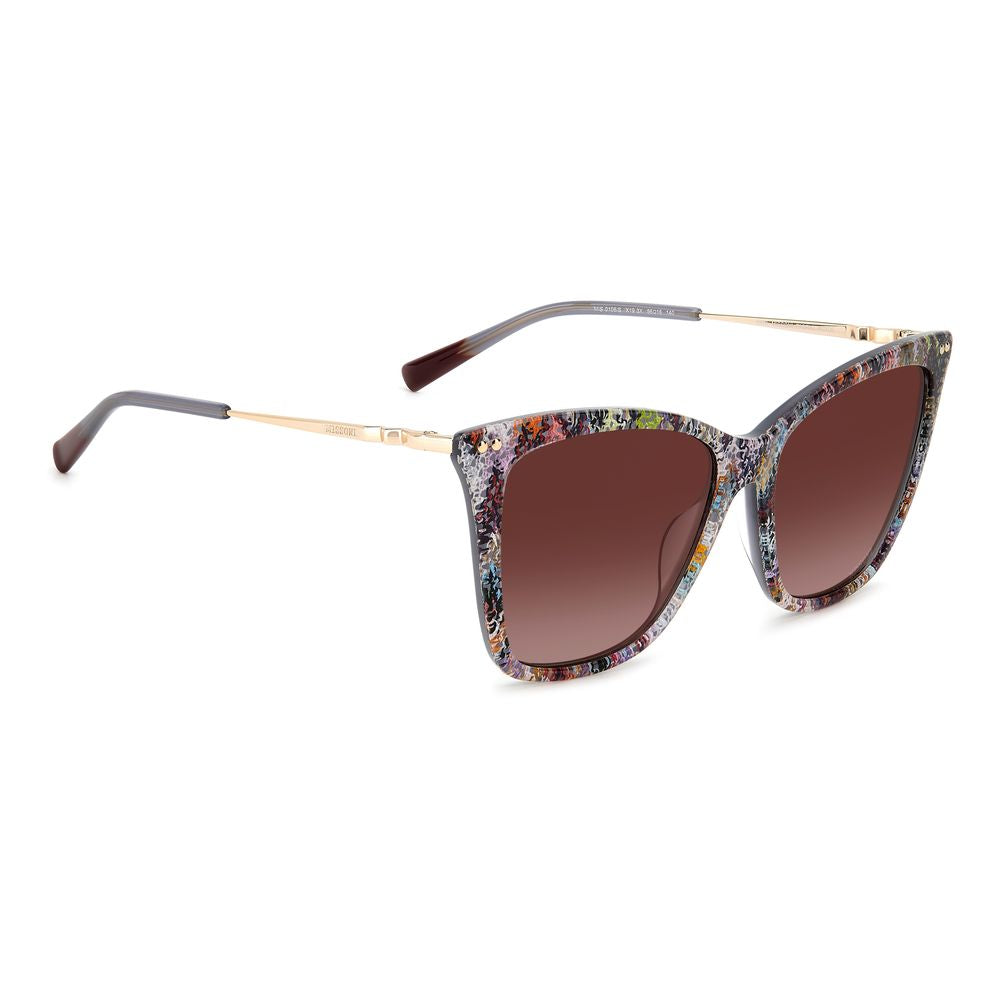 Missoni – Mehrfarbige Sonnenbrille aus Kalbshaar